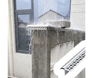 Drip Edge Inverseur de pluie léger à peindre pour toit et fenêtres, design extra long découpable pour une gestion efficace de l'eau