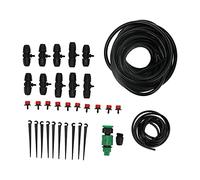 Drip Irrigation System Kit | 10m Hose with 10 Adjustable Drippers & Tees | Automatic Watering for Garden/Potted Plants/Vegetable Fields | Easy Maintenance Design