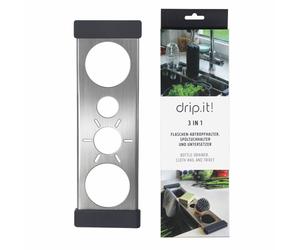 Drip.it Abtropfhalter Range-Bouteilles Télescopique Inox Silicone Dessous
