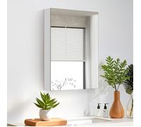 Dripex Armoire de Salle de Bain avec Miroir,Armoire Murale avec Étagères,60x40x12cm Blanc