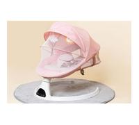 DRIPEX Balancelle bébé -Transat électrique avec télécommande,5 amplitudes de balançoire + musique Bluetooth (rose)