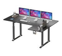 Dripex Bureau Assis Debout Electrique, Bureau Motorisé Ergonomique, Table Réglable en Hauteur avec contrôle de mémoire, avec Tapis de Souris (Noir, 180 x 110 cm)