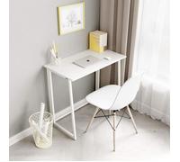 Dripex Bureau Pliable Moderne Table d'Ordinateur pliable 80 x 45 x 74cm(Blanc)