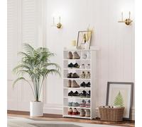 Dripex Étagère à Chaussures Blanche, Montage sans Outil pour Entrée, Salon Ainsi Que Placard, Gain de Place, 8 Niveaux, 50 x 25 x 112cm