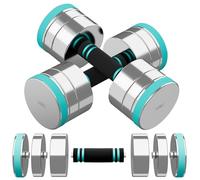 Dripex Haltères Musculation Réglables en Acier 10kg, Lot de 2 Poids Musculation Adjustable, Dumbbells Set Compacts avec Poignée en Mousse pour Femme Homme Maison Fitness Aérobic