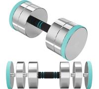 Dripex Haltères Musculation Réglables en Acier 15kg, Poids Musculation Adjustable, Dumbbell Compact avec Poignée en Mousse pour Femme Homme Maison Fitness Aérobic