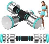 Dripex Haltères Musculation Réglables en Acier 2,5kg, Lot de 2 Poids Musculation Adjustable, Dumbbells Set Compacts avec Poignée en Mousse pour Femme Homme Maison Fitness Aérobic