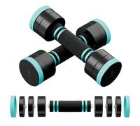 Dripex Haltères Musculation Réglables en Acier 2,5kg, Lot de 2 Poids Musculation Adjustable, Dumbbells Set Compacts avec Poignée en Mousse pour Femme Homme Maison Fitness Aérobic - Noir