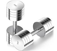 Dripex Haltères Musculation Réglables en Acier 25kg, Lot de 2 Poids Musculation Adjustable, Dumbbells Set Compacts avec Poignée Antidérapante pour Femme Homme Maison Fitness Aérobic