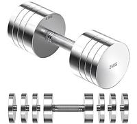 Dripex Haltères Musculation Réglables en Acier 25kg, Poids Musculation Adjustable, Dumbbell Compact avec Poignée Antidérapante pour Femme Homme Maison Fitness Aérobic