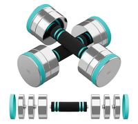 Dripex Haltères Musculation Réglables en Acier 5kg, Lot de 2 Poids Musculation Adjustable, Dumbbells Set Compacts avec Poignée en Mousse pour Femme Homme Maison Fitness Aérobic