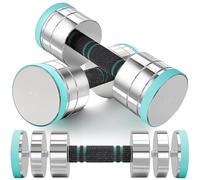Dripex Haltères Musculation Réglables en Acier 7,5kg, Lot de 2 Poids Musculation Adjustable, Dumbbells Set Compacts avec Poignée en Mousse pour Femme Homme Maison Fitness Aérobic