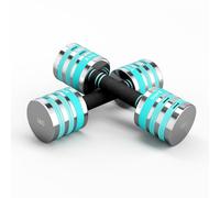 Dripex Haltères Musculation Réglables Lot de 2 Haltères 5 kg avec Poignée en Mousse pour Femme Homme Gym à Domicile Entraînement