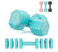 Dripex Lot de 2 Haltères Musculation Réglables 2,5 kg 5 kg 7,5kg 10kg Poids Musculation avec Poignée pour Femme Homme Gym à Domicile Entraînement (Hexagone 2 x 5 kg - Bleu)