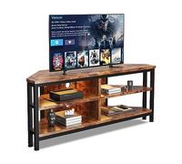 Dripex Meuble TV d'angle avec éclairage LED 106x 45,5 x 36 cm