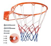 Dripex Panier de Basket Massif Ø 45 cm - Montage Mural - avec Anneau en Acier - avec Filet - pour l'intérieur et l'extérieur, Orange