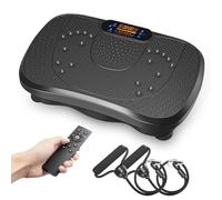 Dripex Plateforme Vibrante Oscillante Vibration Plate Puissante Exercise Machine 99 Vitesses Réglables Haut-Parleur Bluetooth Intégré Port USB Télécommande Écran LED - Noir