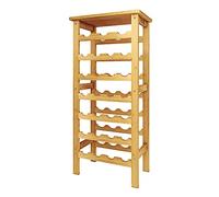 Dripex Range Bouteille, Casier à Vin à Bouteilles en Bambou - 7 Étagères - Range 27 Bouteille pour Cuisine, Bar, Cave à Vin, sous-Sol-47x29x102cm (LxlxH)
