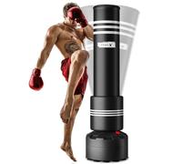 Dripex Sac de Frappe Adulte sur Pied avec Mousse Protecteur Sac de Boxe Autoportant 175 cm Punching Ball Adulte pour MMA Karaté Fitness Taekwondo - Noir