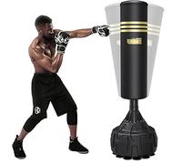 Dripex Sac de Frappe sur Pied 165 cm Sac de Boxe pour Adulte Punching Ball Autoportant avec 12 Ventouses Équipement pour Boxe, Kick-Boxing, Arts Martiaux, MMA