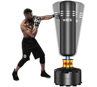 Dripex Sac de Frappe sur Pied Adulte 175cm Sac de Boxe Autoportant MMA Punching Ball pour Karaté Fitness Taekwondo - Noir