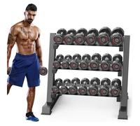 Dripex Support pour Haltères-Support de Poids Repose haltères Charge Max.300kg -Rack de Rangement pour Poids et Halteres-90x50x93cm