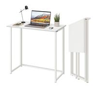 Dripex Table de Bureau Pliante Bureau Informatique Pliable Petit Table d'Ordinateur pour Bureau Domicile 80 x 45 x 74 cm - Blanc