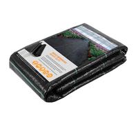 Dripex Toile de Paillage 1Mx10M, Geotextile de Paillage Contre Les Mauvais Herbes en 90g/m² Fibres de Polypropylène Tissées Perméable à l'eau, Résiste Rayons UV, Anti Repousse