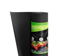 Dripex Toile de Paillage avec 50pcs de Piquets Contre Les Mauvais Herbes, Géotextile Non Tissé 1mx25m Toile de Paillage, 100g/m² Anti-Mauvaises Herbes, Perméable à l'eau, Résiste Rayons UV