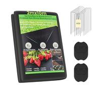 Dripex Toile de Paillage avec 50pcs de Piquets Contre Les Mauvais Herbes, Géotextile Non Tissé 2mx10m Toile de Paillage, 100g/m² Anti-Mauvaises Herbes, Perméable à l'eau, Résiste Rayons UV