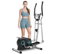 Dripex Velo Elliptique pour Maison, Vélo Elliptique Silencieux avec Volant d’Inertie 6 kg, 16 Niveaux de Résistance Réglables, Capteur de Pouls et Écran LCD, Appareil de Fitness Cardio (Bleu Ciel)