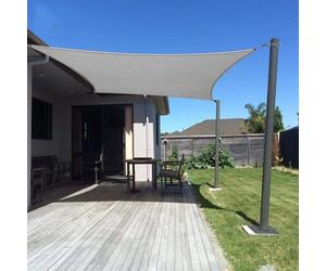 Dripex Voile d'ombrage Rectangulaire, 3x3M Toile Ombrage Imperméable Protection des Rayons UV à 95%, Auvent - Protection Solaire pour Jardin, Terrasse, Camping, Balcon (Gris)
