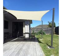 Dripex Voile d'ombrage Rectangulaire, 4x5M Toile Ombrage Imperméable Protection des Rayons UV à 95%, Auvent - Protection Solaire pour Jardin, Terrasse, Camping, Balcon (Beige)
