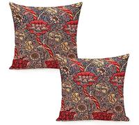 Dripglw William Wandle Morris Lot de 2 housses de coussin décoratives en velours pour chambre à coucher, salon, 45,7 x 45,7 cm