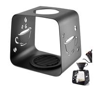 Dripper à café manuel - Base de brassage, montage sur tasse | Support de filtre en métal noir pour les techniques de honte, utilisés dans les petits déjeuners de jardin, serveurs, lieux de pique-nique