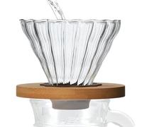 Dripper | Glass Pour Dripper With Stand - Hand Brewed Filter Cup, Reusable Filter Cone For Lovers Paper Into The Cup, Add Grounds, Then Pour Hot Water-enjoy The