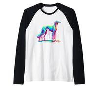 Dripping Paint Art Saluki Dog Persian Greyhound Manche Raglan