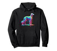 Dripping Paint Art Saluki Dog Persian Greyhound Sweat à Capuche