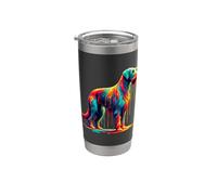 Dripping Paint Art Scottish Deerhound Gobelet isotherme en acier inoxydable double paroi
