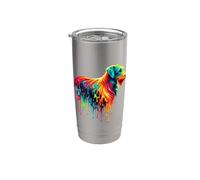 Dripping Paint Art Scottish Deerhound Gobelet isotherme en acier inoxydable double paroi