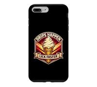 Drips Happen Lick Faster Funny Adult Joke Ice Cream Coque pour iPhone 7 Plus/8 Plus