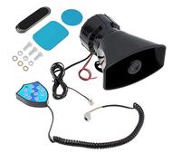 DriSentri Haut-parleur de voiture 100 W 9 sons 12 V Sirène Klaxon Haut-parleur avec crochet Fonction d'appel 120-125 dB Avertisseur Alarme Klaxon électronique