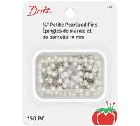 Dritz 132 Pinces nacrées Petites - Blanc - 1,9 cm (150 pièces)