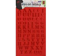 Dritz 15521 Lettres thermocollantes brodées Cooper, 1,9 cm, Rouge (1 Feuille)