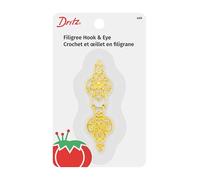 Dritz 499 Fermeture à Crochet et œillet en Filigrane Doré