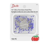 Dritz Épingles acier à tête en verre ultra-fines Taille 22 150/pqt