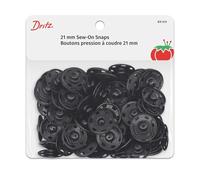 Dritz Boutons-pression à coudre - Noir - Taille 10-48 carats