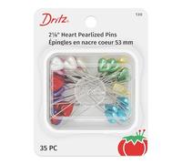 Dritz Coeur en métal perlé Pins-Size 34 35/Pkg