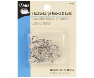 Dritz Crochets et Yeux - Nickel - 3 CT.