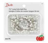 Dritz différents Long Couleur Boule Pins-Size 24 250/Pkg